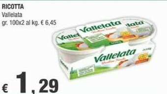 Crai Vallelata Ricotta offerta