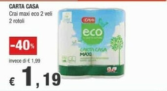 Crai Rotoli di carta offerta