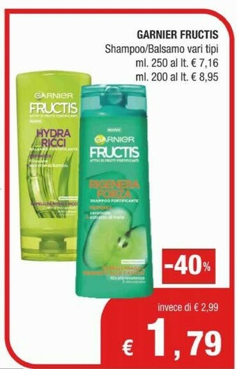 Crai Garnier Shampoo offerta