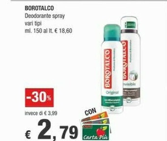 Crai Borotalco Deodorante offerta