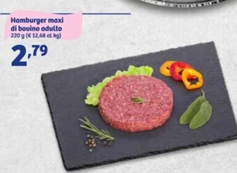 In'S Mercato Hamburger Maxi di Bovino Adulto 220 g offerta