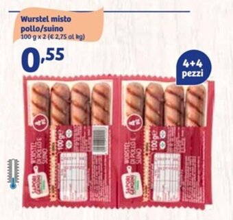 In'S Mercato Sapori Genuini Wurstel Misto Pollo/Suino 100 g x 2 offerta