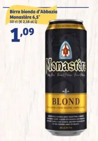 In'S Mercato Monastère Birra Bionda D'Abbazia 6.5' 50 cl offerta