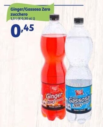 In'S Mercato Ginger/Gassosa Zero Zucchero 1.5 l offerta