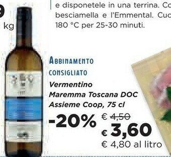 Coop Coop Vermentino Maremma Toscana Doc Assieme 75 Cl offerta