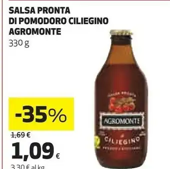 Coop Agromonte Salsa Pronta Di Pomodorino Ciliegino 330 G(ml) offerta