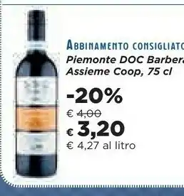 Coop Piemonte Doc Barbera