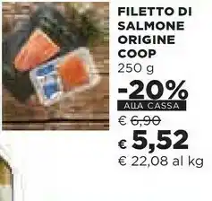 Coop Filetto Di Salmone Origine offerta