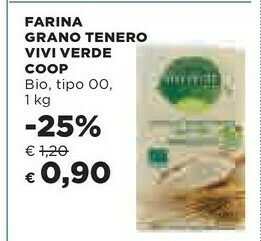 Coop Vivi verde coop Farina Di Grano Tenero Tipo "00" Biologica 1000 G(ml) offerta