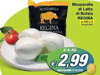 Prix Quality Regina Mozzarella di Latte di Bufala g 100 x 3 offerta