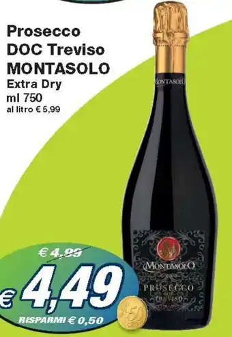 Montasolo Prosecco DOC Treviso Extra Dry ml 750