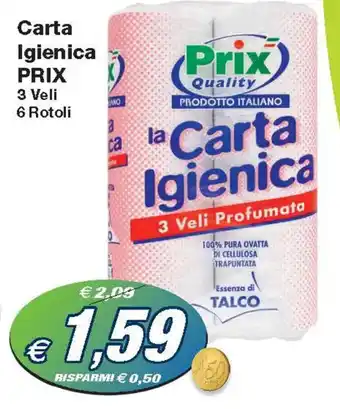 Prix Quality Prix Carta Igienica 3 Veli offerta