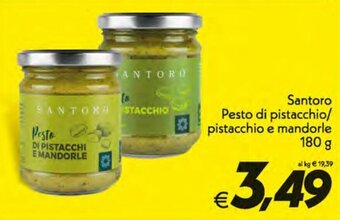 Iper Super Conveniente Santoro Pesto di Pistacchio / Pistacchio e Mandorle 180 g offerta