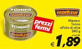 Iper Super Conveniente Marazur Tonno All'Olio di Oliva 240 g offerta