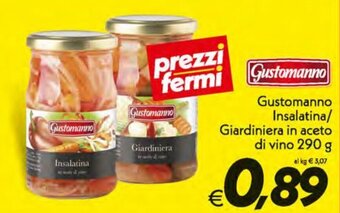 Gustomanno Insalatina/Giardiniera in Aceto di Vino 290 g