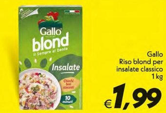 Iper Super Conveniente Gallo Riso Blond Per Insalate Classico 1 kg offerta