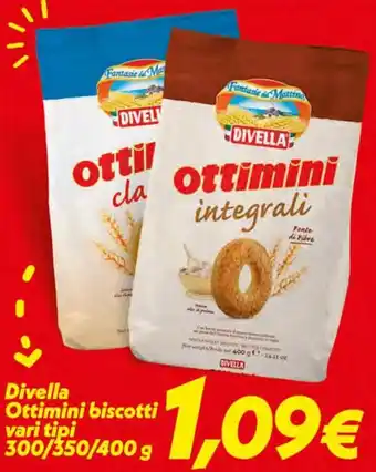 Iper Super Conveniente Divella Ottimini Biscotti Vari Tipi 300/350/400 g offerta