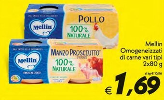 Iper Super Conveniente Mellin Omogeneizzati di Carne Vari Tipi 2x80 g offerta