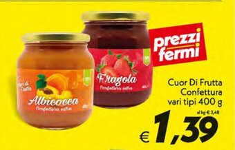 Iper Super Conveniente Cuor di Frutta Confettura Vari Tipi 400 g offerta