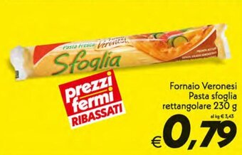 Fornaio Veronesi Pasta Sfoglia Rettangolare 230 g