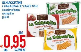 MD Discount Compagnia De' Panettieri Schiacciatine classiche/pizza rosmarino g 300 offerta