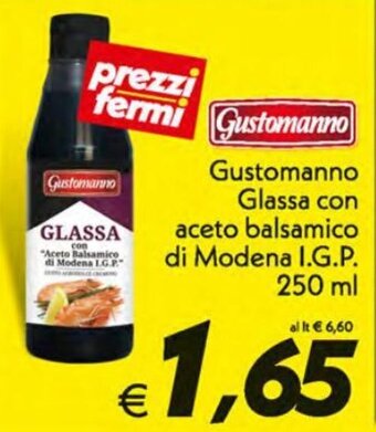 Iper Super Conveniente Gustomanno Glassa Con Aceto Balsamico di Modena I.G.P. 250 ml offerta