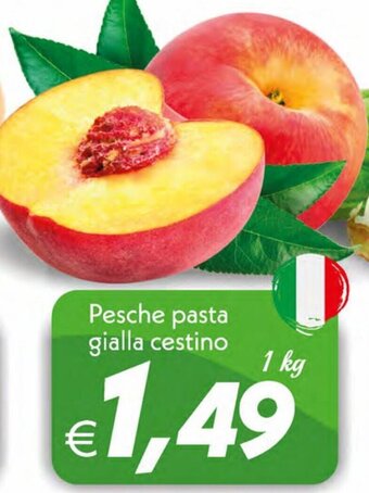 Iper Super Conveniente Pesche Pasta Gialla Cestino 1 kg offerta