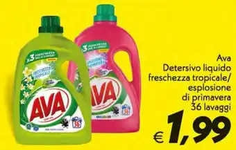 Ava Detersivo Liquido Freschezza Tropicale/Esplosione di Primavera 36 Lavaggi