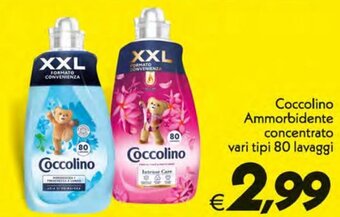 Iper Super Conveniente Coccolino Ammorbidente Concentrato Vari Tipi 80 Lavaggi offerta