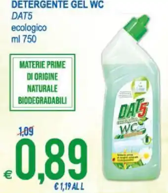 MD Discount Dat5 Detergente Gel WC ecologico ml 750 offerta
