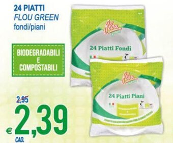 MD Discount Flou Green 24 Piatti fondi/piani offerta