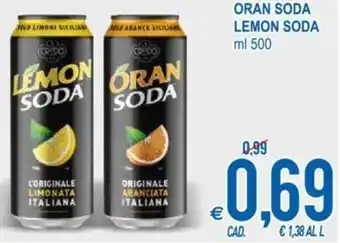 MD Discount Lemon Soda Oran Soda ml 500 offerta