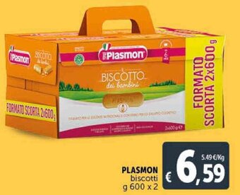 Deco Supermercati Plasmon Biscotti g 600 x 2 offerta