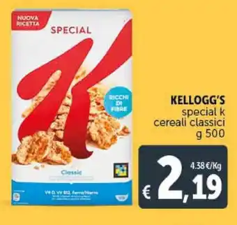 Deco Supermercati Kellogg's Special K Cereali Classici g 500 offerta