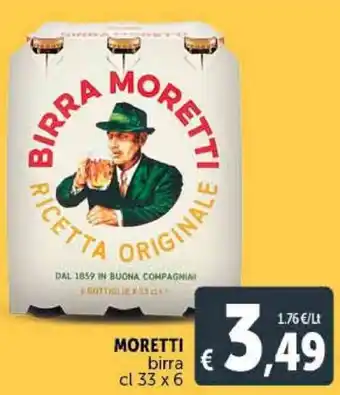 Deco Supermercati Moretti Birra cl 33 x 6 offerta