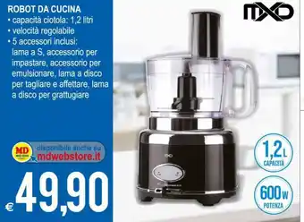 MD Discount MXD Robot da Cucina 1,2 litri offerta