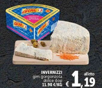 Deco Supermercati Invernizzi Gim Gorgonzola Dolce DOP offerta