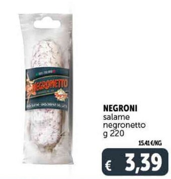 Deco Supermercati Negroni Salame Negronetto g 220 offerta