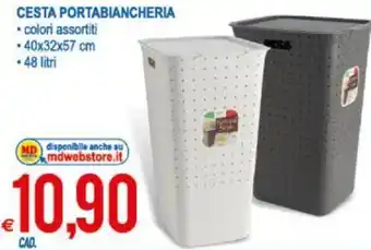 MD Discount Cesta Portabiancheria 48 litri offerta