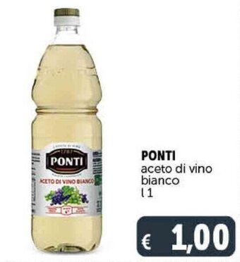 Deco Supermercati Ponti Aceto di Vino Bianco l 1 offerta