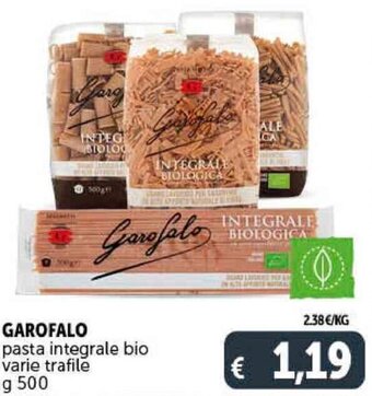 Deco Supermercati Garofalo Pasta Integrale Bio Varie Trafile g 500 offerta