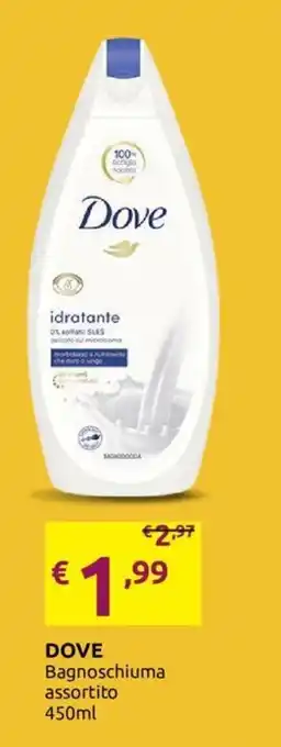 Ipersoap Dove Bagnoschium Assortito 450 ml offerta