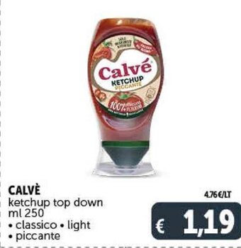 Deco Supermercati Calvè Ketchup Top Down ml 250 offerta