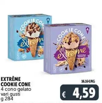 Deco Supermercati Extrême Cookie Cone 4 Cono Gelato Vari Gusti g 284 offerta