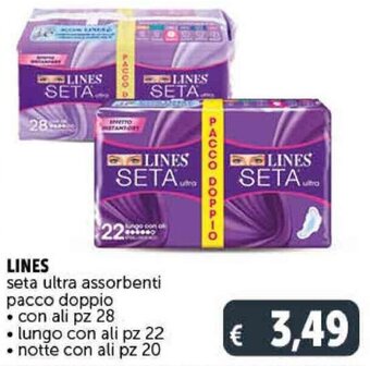 Deco Supermercati Lines Seta Ultra Assorbenti Pacco Doppio offerta