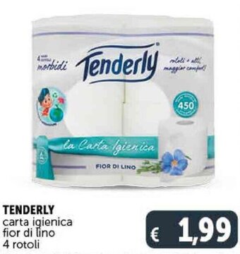 Deco Supermercati Tenderly Carta Igienica Fior di Lino 4 Rotoli offerta