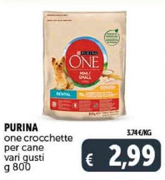 Deco Supermercati Purina One Crocchette Per Cane Vari Gusti g 800 offerta