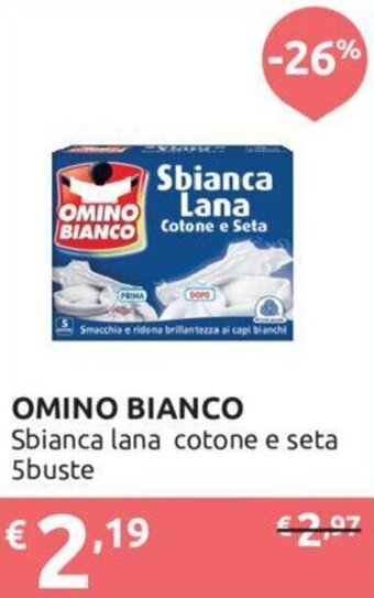 Ipersoap Omino Bianco Sbianca Lana Cotone e Seta 5Buste offerta