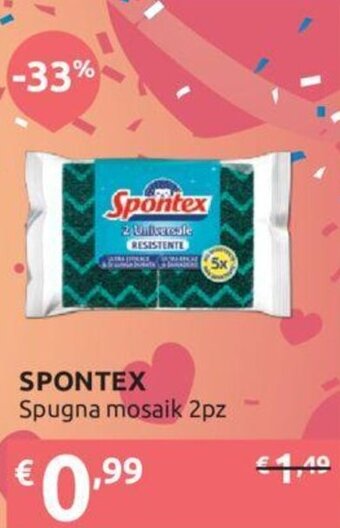Ipersoap Spontex Spugna Mosaik 2 pz offerta