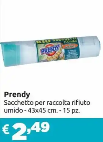 Prendy Sacchetto per raccolta rifiuto umido 43x45 cm 15 pz